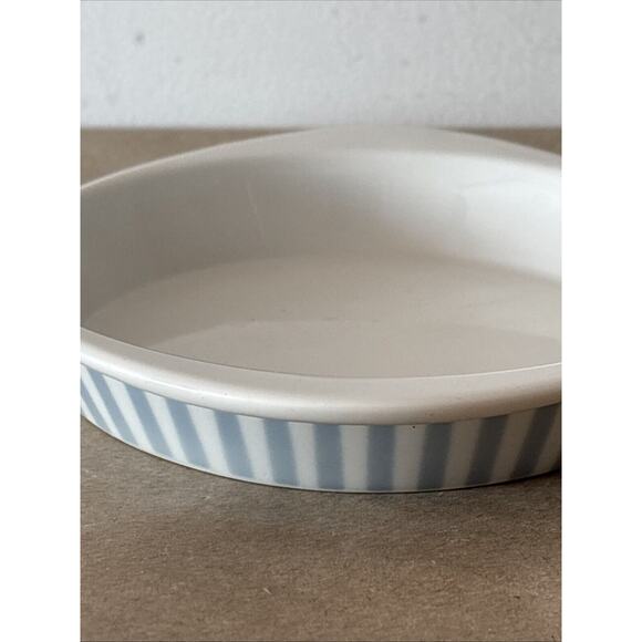 Schonwald Germany Lukull Feuerfest Shallow Baking Dish Blue Stripes Still Life - Picture 7 of 9